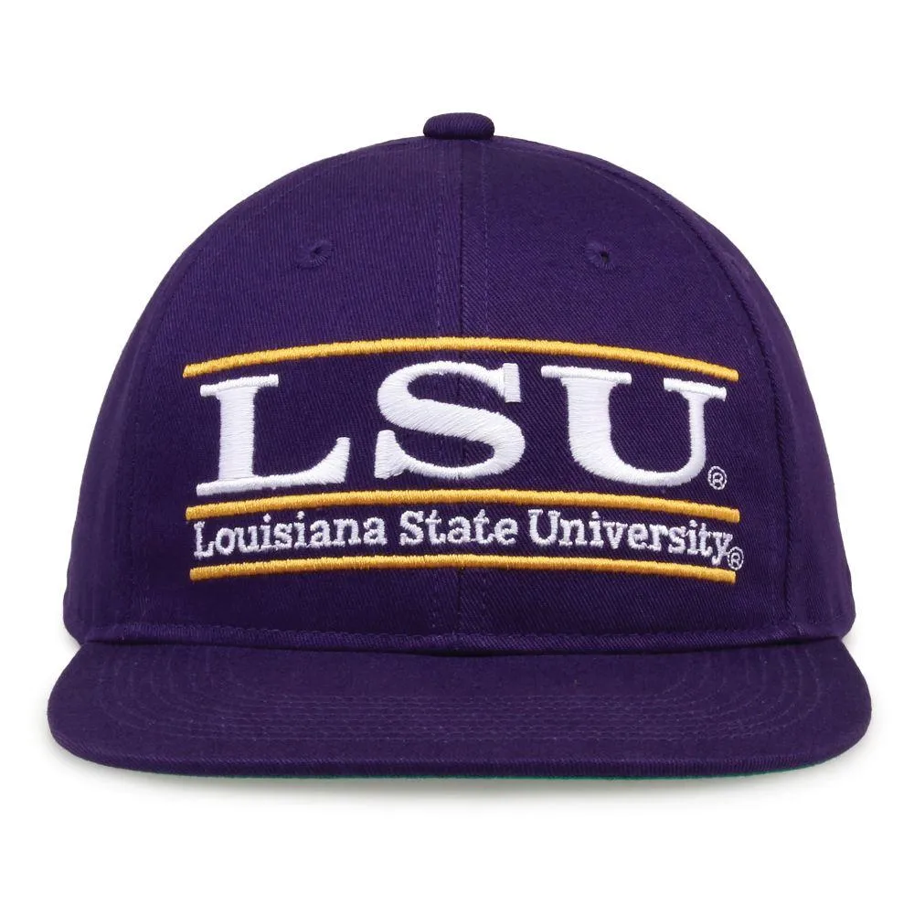 LSU Tigers The Game Retro Bar High Profile Snapback Hat - White