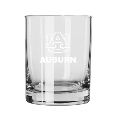  Aub | Auburn 13.5oz Etched Rocks Glass | Alumni Hall