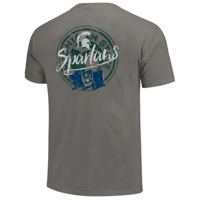 Spartans | Michigan State Flag Circle Short Sleeve Comfort Colors Tee Alumni Hall