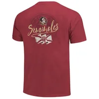 Fsu | Florida State Flag Circle Short Sleeve Comfort Colors Tee Alumni Hall