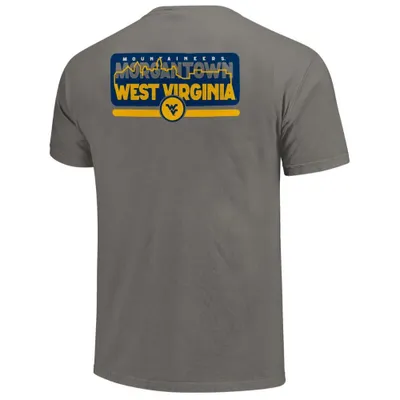 Wvu | West Virginia City Skyline Short Sleeve Comfort Colors Tee Alumni Hall