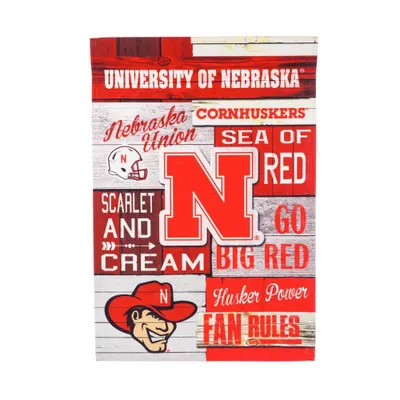  Huskers | Nebraska Linen Fan Rules Garden Flag | Alumni Hall