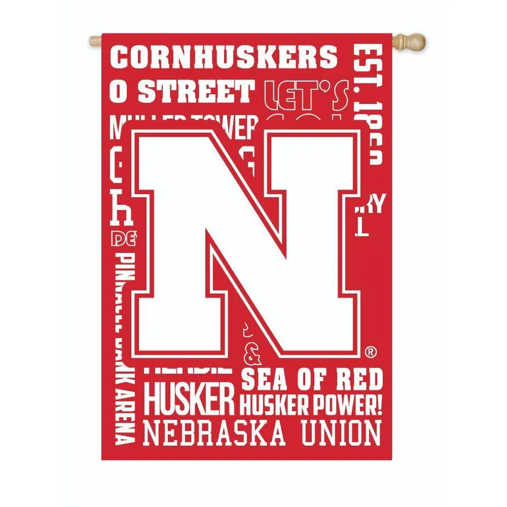  Huskers | Nebraska Linen Fan Rules House Flag | Alumni Hall