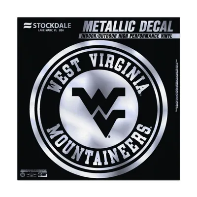  Wvu | West Virginia Metallic Circle Decal | Alumni Hall