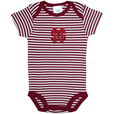 Bulldogs | Mississippi State Infant Interlock Ms Striped Bodysuit Alumni Hall