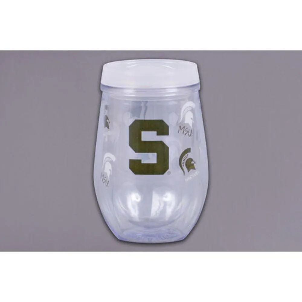  Spartans | Michigan State Magnolia Lane 10 Oz Stemless Tumbler | Alumni Hall