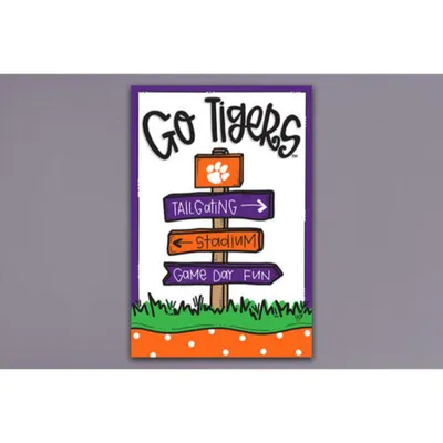  Clemson | Clemson Magnolia Lane 12  X 18  Arrow Sign Garden Flag | Alumni Hall