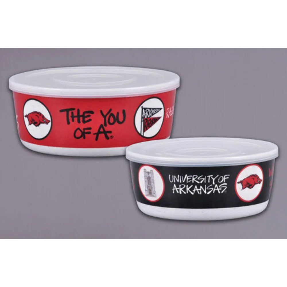  Razorbacks | Arkansas Magnolia Lane Bowl Sets With Lids | Alumni Hall