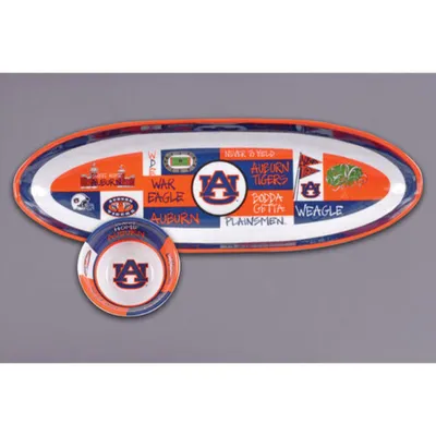  Aub | Auburn Magnolia Lane Chip And Dip Oblong Set | Alumni Hall