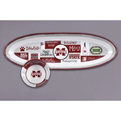  Bulldogs | Msu Magnolia Lane Chip And Dip Oblong Set | Alumni Hall