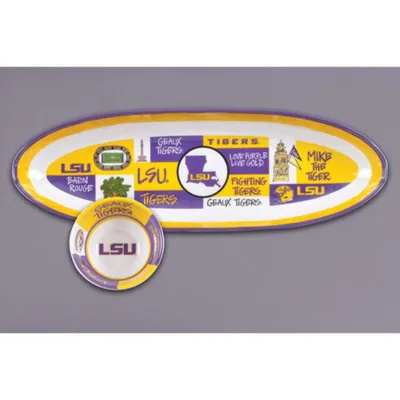  Lsu | Lsu Magnolia Lane Chip And Dip Oblong Set | Alumni Hall