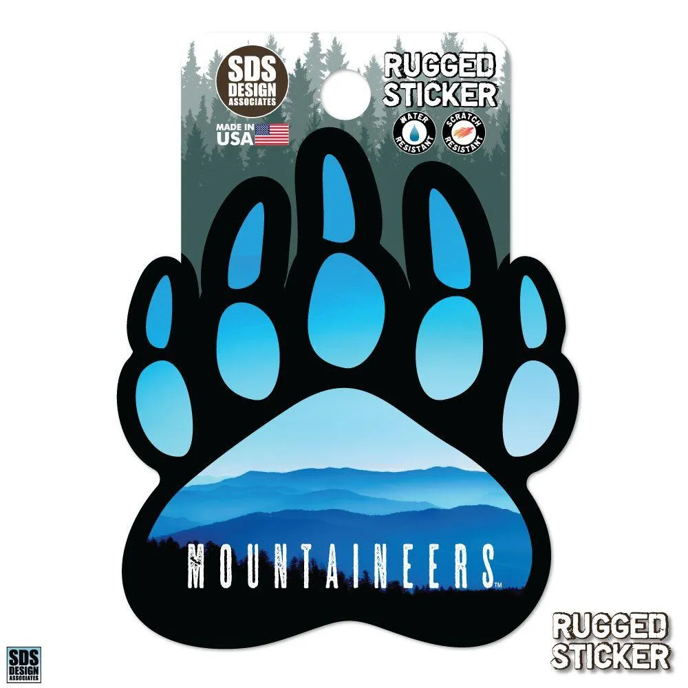  Ahs | Seasons Design Mountaineers Bear Paw 3.25  Decal | Alumni Hall