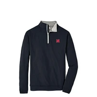 Nebraska Peter Millar Perth Solid 1/4 Zip Pullover