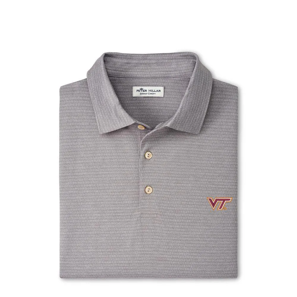 Hokies | Virginia Tech Peter Millar Groove Performance Polo Alumni Hall