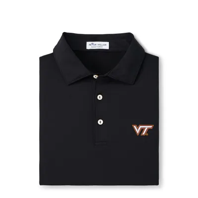 Hokies | Virginia Tech Peter Millar Men's Solid Performance Polo Alumni Hall