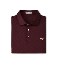 Hokies | Virginia Tech Peter Millar Dolly Printed Performance Polo Alumni Hall