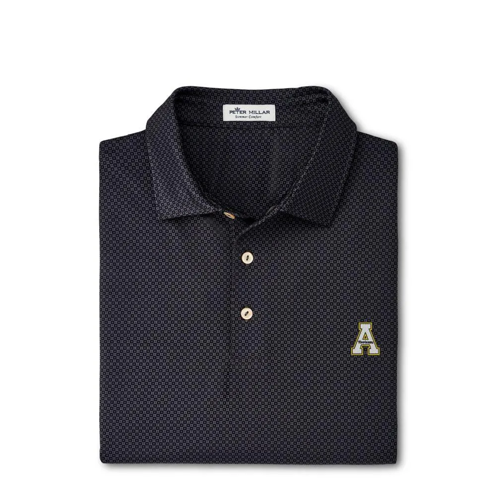 App | Appalachian State Peter Millar Dolly Printed Performance Polo Alumni Hall