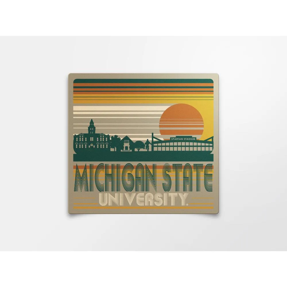  Spartans | Michigan State 4  Cityscape Decal | Alumni Hall