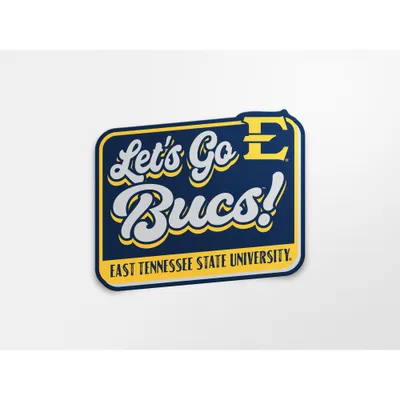  Bucs | Etsu 4  Let's Go Bucs Decal | Alumni Hall