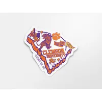  Clemson | Clemson 4  All Over State Decal | Alumni Hall