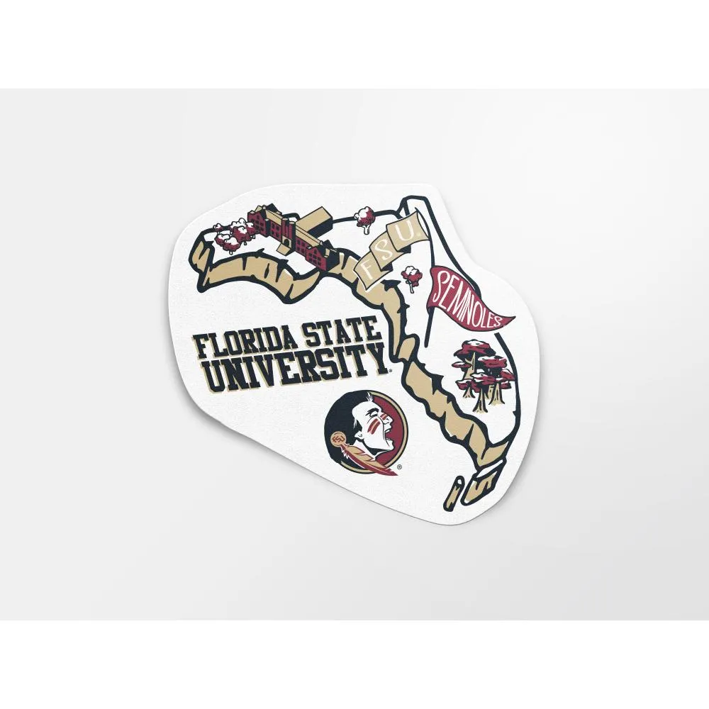  Fsu | Fsu 4  All Over State Decal | Alumni Hall