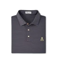 App | Appalachian State Peter Millar Crafty Stripe Performance Polo Alumni Hall