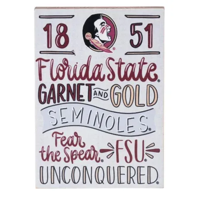  Fsu | Florida State Spirit 5  X 7  Block | Alumni Hall