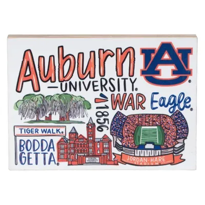  Aub | Auburn Icon 7  X 5  Block | Alumni Hall