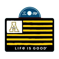  App | App State Life Is Good Flag Decal | Alumni Hall