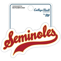 Florida State Vault Script Seminoles Decal