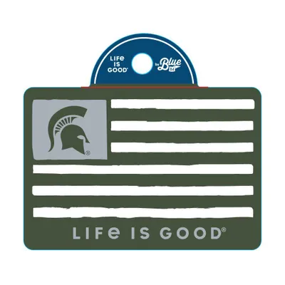  Spartans | Michigan State Life Is Good Flag Decal | Alumni Hall