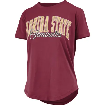 Fsu | Florida State Pressbox Women's Santana Jersey Rounded Bottom Tee Alumni Hall