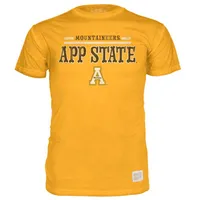 App | Appalachian State Vault Stripe Straight Oil Wash Short Sleeve Tee Alumni Hall