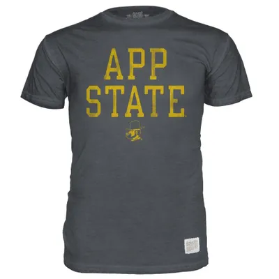 App | Appalachian State Vault Stack Oil Wash Short Sleeve Tee Alumni Hall