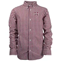 Bulldogs | Mississippi State Garb Infant Gingham Lucas Button Down Alumni Hall