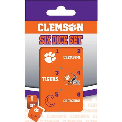 Clemson 6 Dice Set