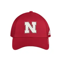 Huskers | Nebraska Adidas Coach Mesh Structure Adjustable Hat | Alumni Hall