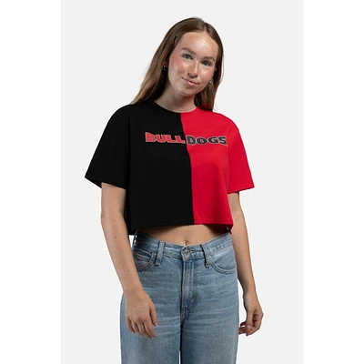 Georgia Hype and Vice Brandy Color Block Cropped Tee