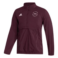 Bulldogs | Mississippi State Adidas Stadium Woven 1/4 Zip Pullover Alumni Hall