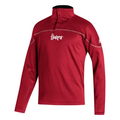 Huskers | Nebraska Adidas Stadium Knit 1/4 Zip Pullover Alumni Hall