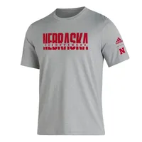 Huskers | Nebraska Adidas Locker Strike Creator Short Sleeve Tee Alumni Hall