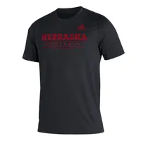 Huskers | Nebraska Adidas Locker Practice Creator Short Sleeve Tee Alumni Hall