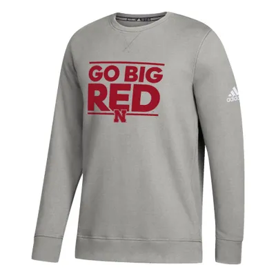 Huskers | Nebraska Adidas Youth Go Big Red Fleece Crew Alumni Hall