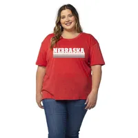 Huskers | Nebraska University Girl Plus Must Have Block Fade Tee Alumni Hall