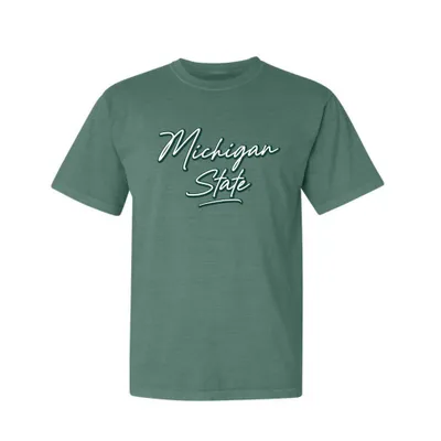 Michigan State Summit Outline Script Comfort Colors Tee