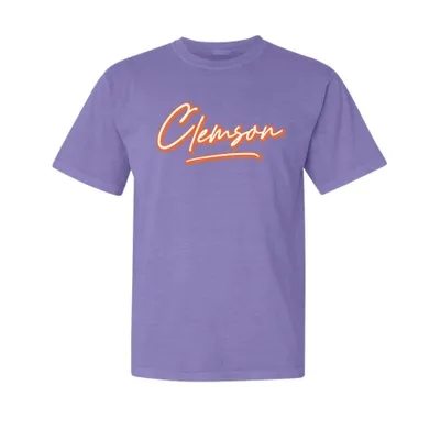 Clemson | Summit Outline Script Comfort Colors Tee Alumni Hall