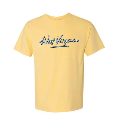 Wvu | West Virginia Summit Outline Script Comfort Colors Tee Alumni Hall