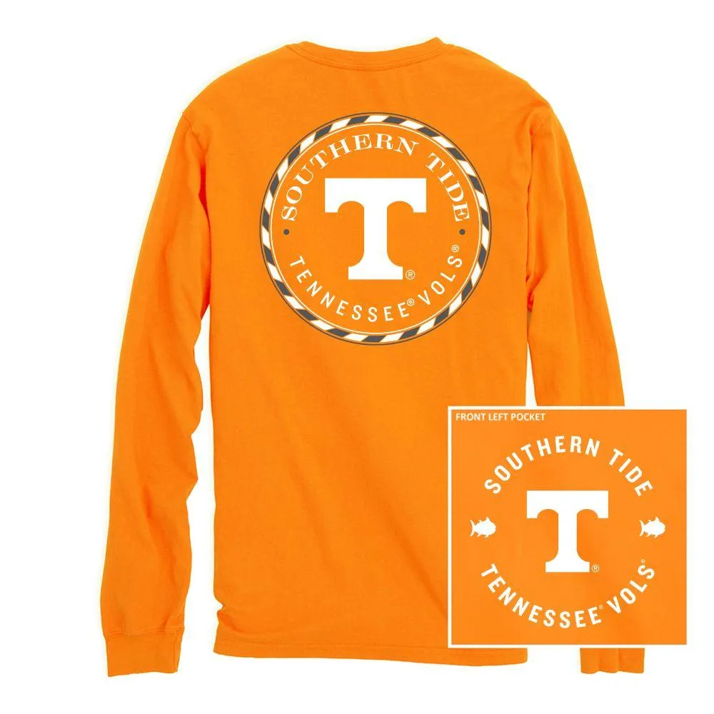 Vols | Tennessee Southern Tide Medalion Logo Long Sleeve Tee Alumni Hall