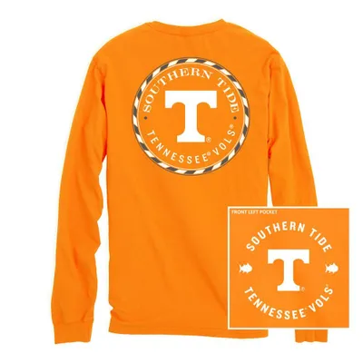 Vols | Tennessee Southern Tide Medalion Logo Long Sleeve Tee Alumni Hall