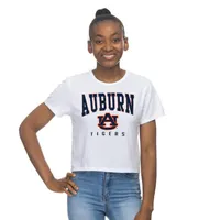 Aub | Auburn Zoozatz Women's Crop Arch Logo Mascot Tee Alumni Hall